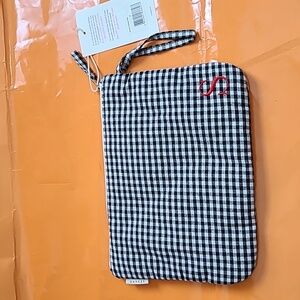 Nwt! Sezane ALPHABET large flat pouch letter S